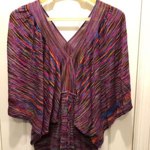 Multicolored Vertigo Purple Top